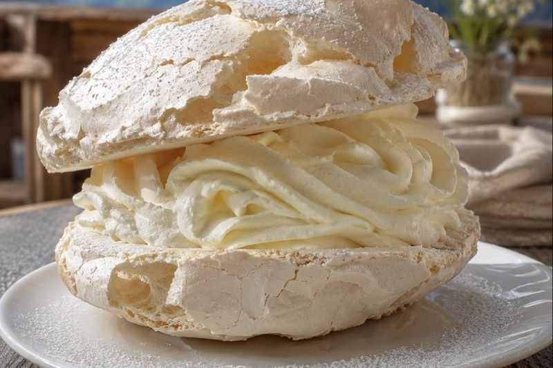 Meringues mit Schlagrahm